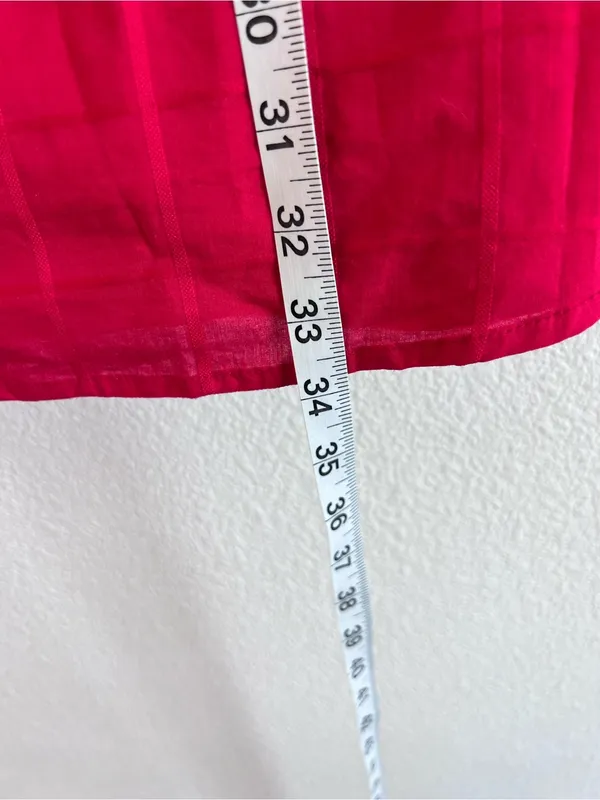 NWT Never A Wallflower Elastic‎ Sleeve Dress Peasant Candy Apple Red Cotton - Image 6