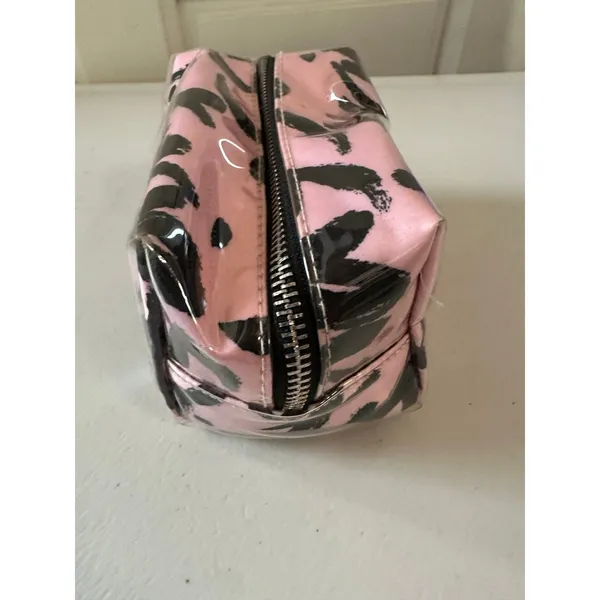Victoria's Secret Plastic Coated Signature Script Logo Mini Cube Zipper Pouch - Image 4
