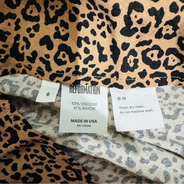 Reformation Katie leopard print mini dress EUC - Image 10