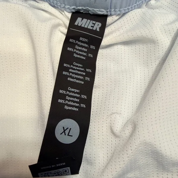 MIER Womens Running Shorts Light Blue Athletic Drawstring Pockets XL - Image 5