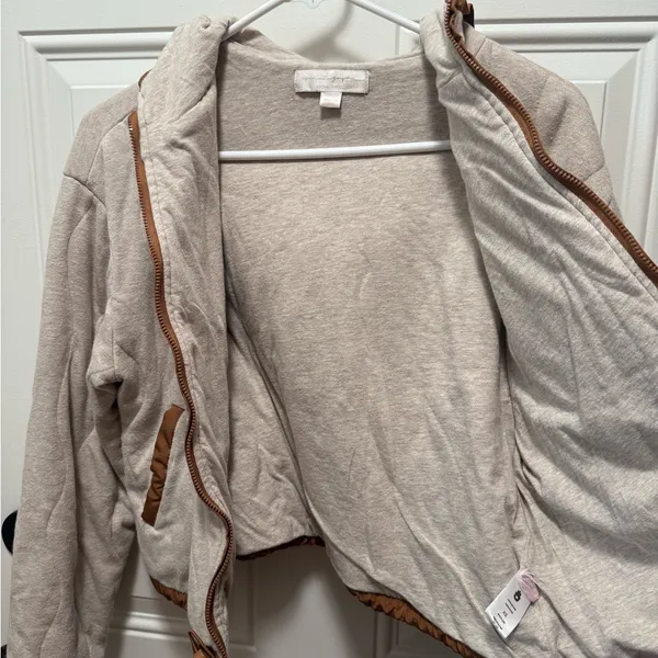 Spiritual Gangster Quilted Jacket Cream Tan 100% Cotton XS - Image 7