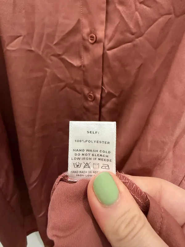 My Kim Collection Shirt Dress Satin Button Down - Image 6