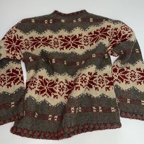 Harry and David’s Northwest express‎ heavy Nordic wool Fisherman Core sweater - Image 7