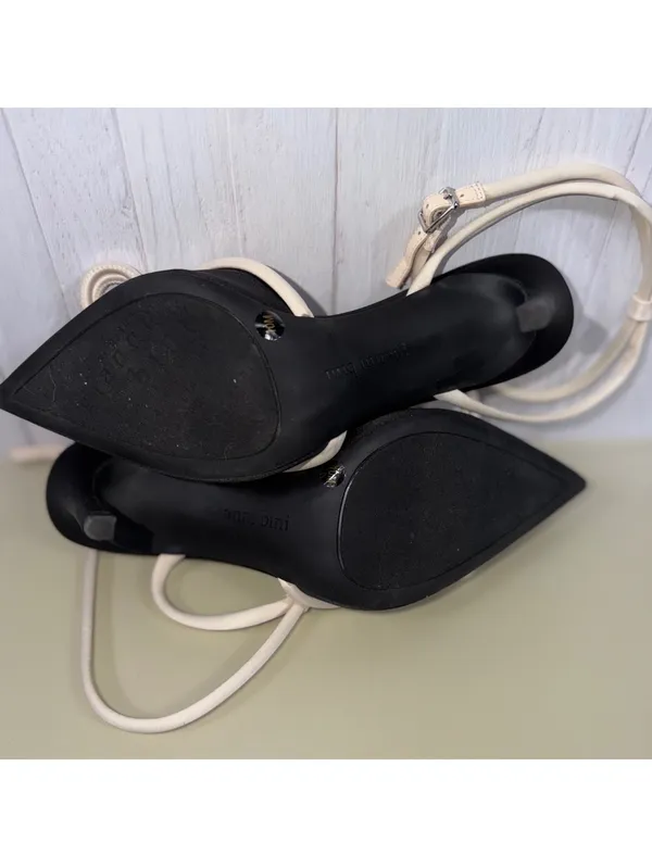 Gianni Bini Black White Bow Slingback Heels 10M - Image 7