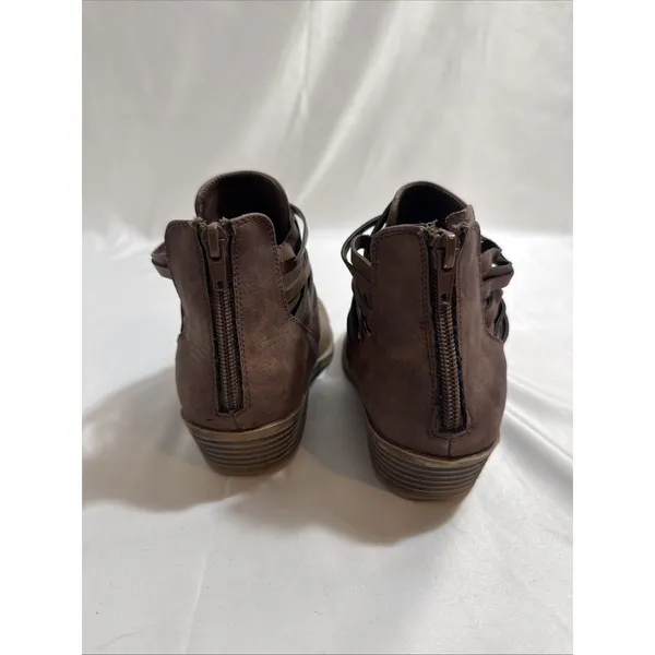 The North Face XJL Ankle Boots Brown Women’s US 7M Leather Zip Up 1.5” Heel - Image 4