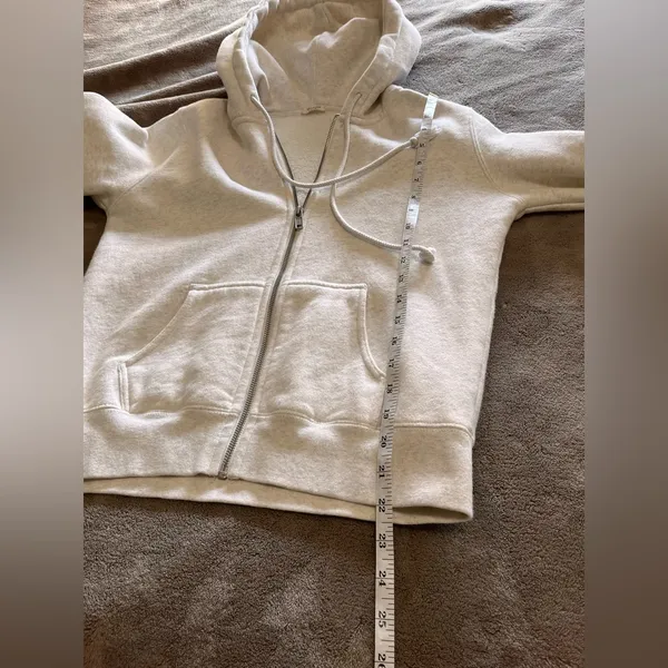 BRANDY MELVILLE John Galt Gray Full Zip Hoodie Sweatshirt Women’s One Size EUC - Image 7