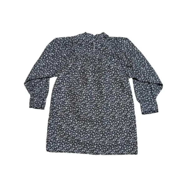 ZARA Printed Poplin Dress Long Sleeve Mini Mock Neck Womens Small Tunic TikTok - Image 4