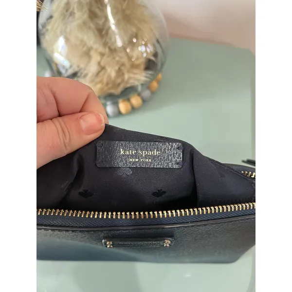 Kate Spade Jeanne Petrol Blue Mini Crossbody Bag Pebbled Leather * Missing Strap - Image 9