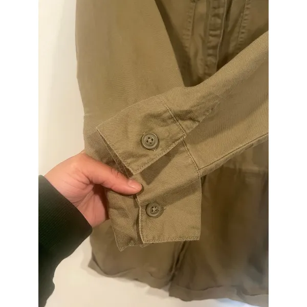 Aerie Olive Green Utility Drawstring Romper Small - Image 8