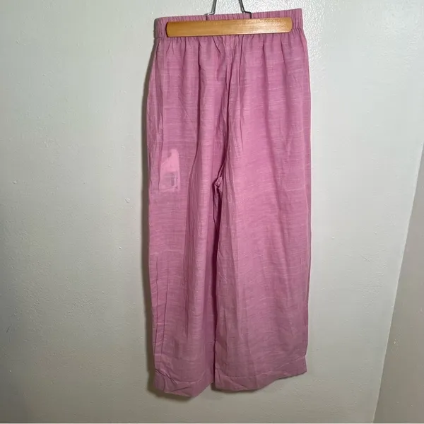 Nicobar Women's Size XS‎ Serene Pant Lilac Purple Wide Leg Gathered 100% Cotton - Image 11