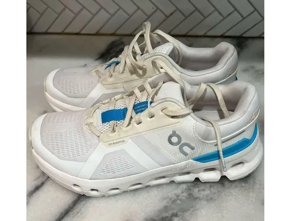 On Cloudrunner Women’s Size 7.5 White Blue Running Shoes EU 38.5 CloudTec - Image 3