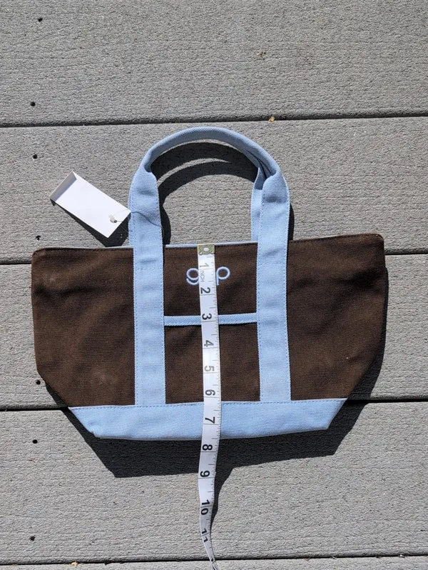 NWT GAP Brown Canvas Mini Tote | Gap Zipper Top Mini Canvas Tote - Image 12