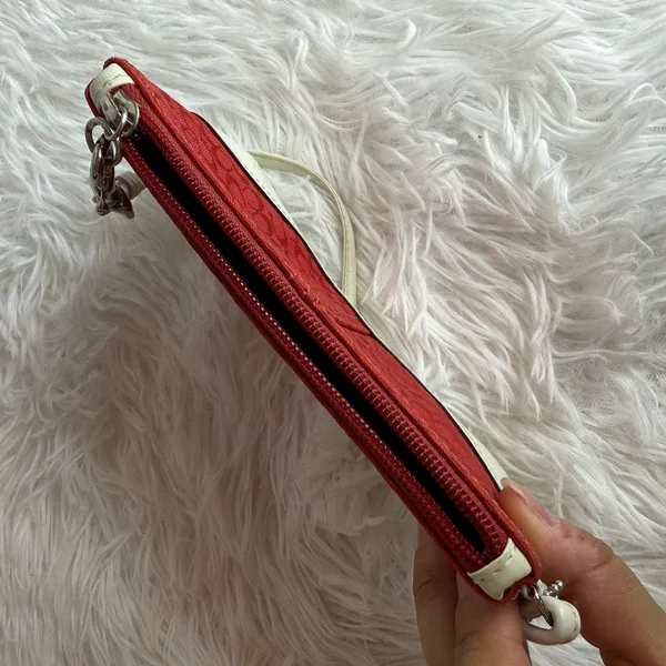 Vintage COACH y2k soho Red Canvas Wristlet - Image 4
