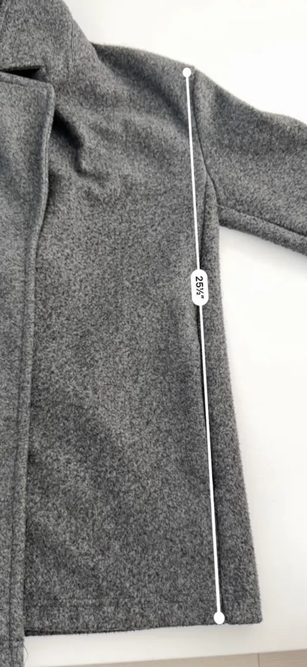 Zara Women’s Basic Gray Open Long Mid Coat Fall Winter Jacket Size Small - Image 9