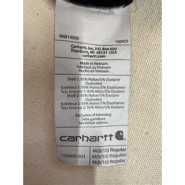 CARHARTT Women Force Fitted Utility Pants Leggings Womens M ) Black (e5) - Image 4
