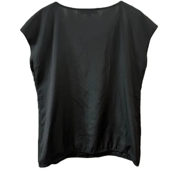 Anne Taylor Loft‎ Black Sleeveless Blouse Sz Large - Image 2