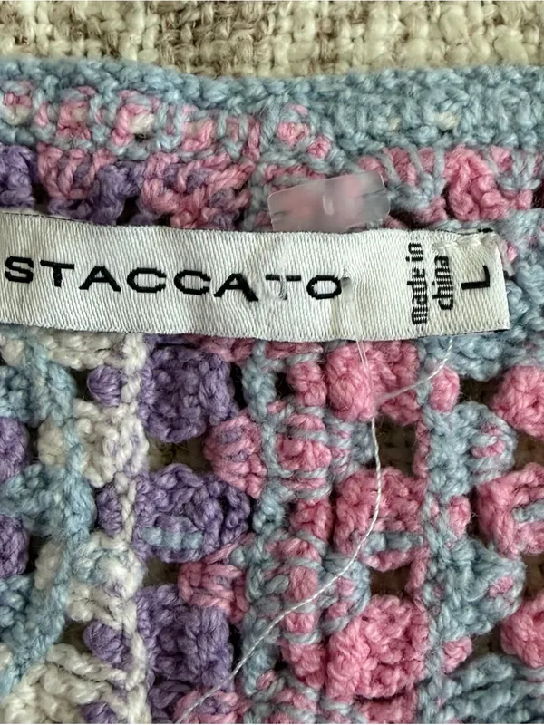 Staccato Pastel Granny Square Crochet Tank Top - Image 3