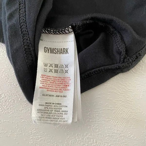 Gymshark Black Oversized Graphic Back T-Shirt Dress Size Medium - Image 5
