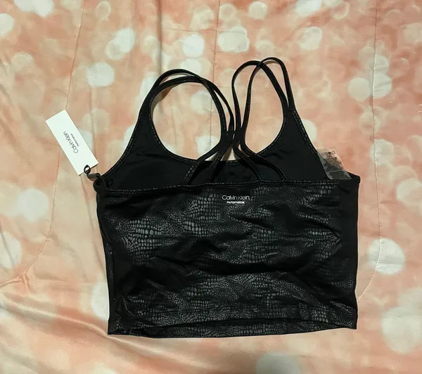 Calvin Klein performance crop top built in bra - Image 2