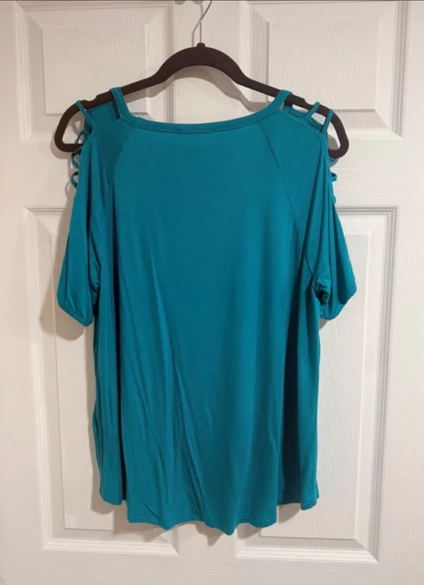 August Silk Women's Short Sleeve Shirt ~ Size L - Image 2