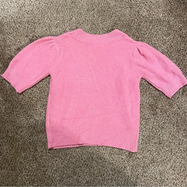 Happily Grey Pink Short Puff Sleeve Sweater - Image 7