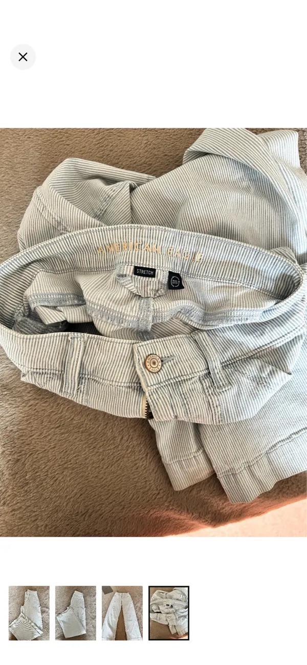 American Eagle Striped Carpenter Pants - Image 4
