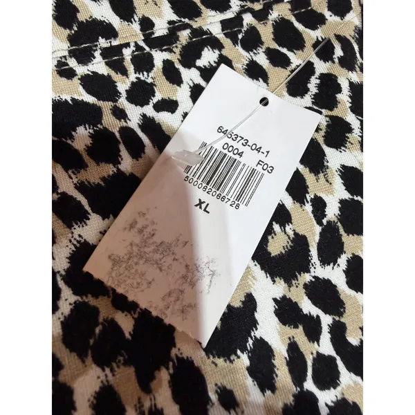 NWT Old Navy Stevie Pants Women XL Leopard Print High Rise Ponte Pintucked‎ - Image 10