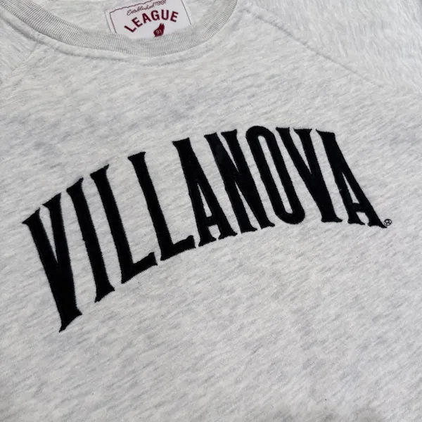 League Villanova Wildcats Sweatshirt Gray Heather Crewneck Medium Collegiate - Image 2