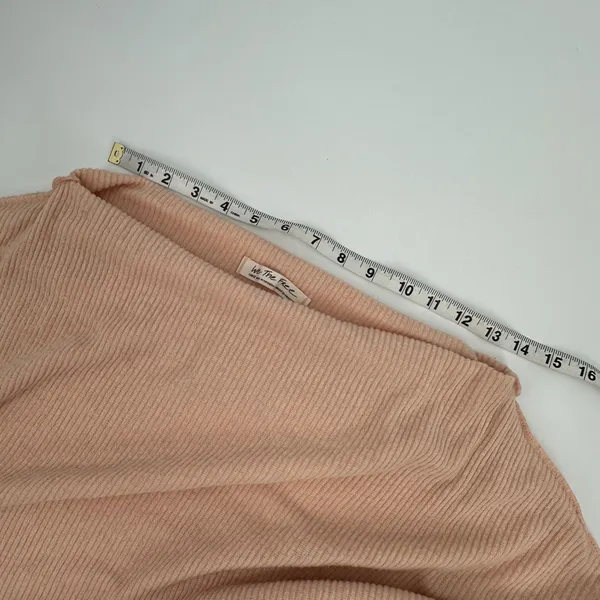 We The Free Sweater Womens L Peach Main Squeeze L/S Knit Oversized Boatneck Top - Image 9