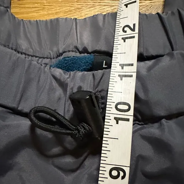 Patagonia gray windbreaker fleece lined zipper pants snow large - Image 10