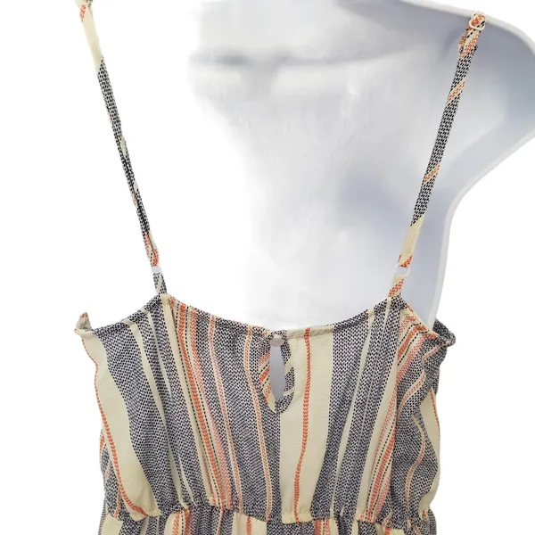 Trixxi Boho Striped Womens Jumpsuit Sz M Festival Coastal Retro Knotted Top - Image 9