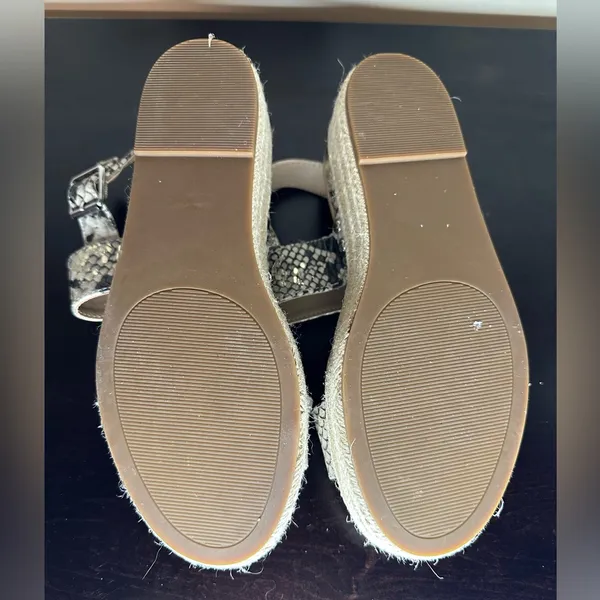 Steve Madden Fifer Snake Animal Print Espadrille Wedge Sandals - Image 9