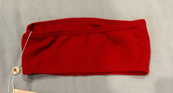 Oh Polly Swim Red Bandeau Bikini Top - Image 2