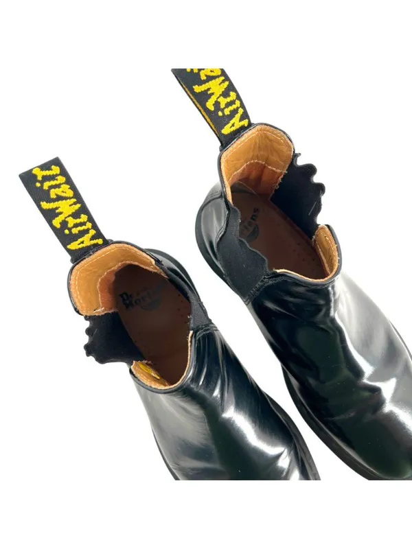 Dr. Martens Graeme II Black Gloss Chelsea Boots Leather Unisex Womens 10 Mens 8 - Image 11