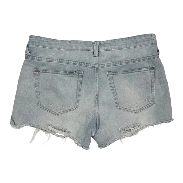 Free People Distressed Light Wash Cut Off Denim Jean Shorts Size 29 - Image 2
