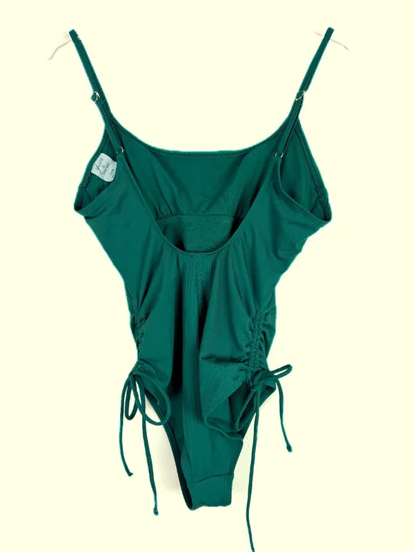 NWT Shade & Shore Ribbed Adjustable Medium Coverage One Piece Swimsuit Small S - Image 5