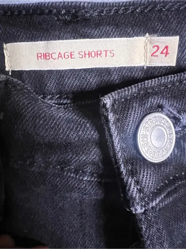 Levi’s Shorts Bundle in Size 24. Black one is Rib Cage. Blue one is 501. - Image 7