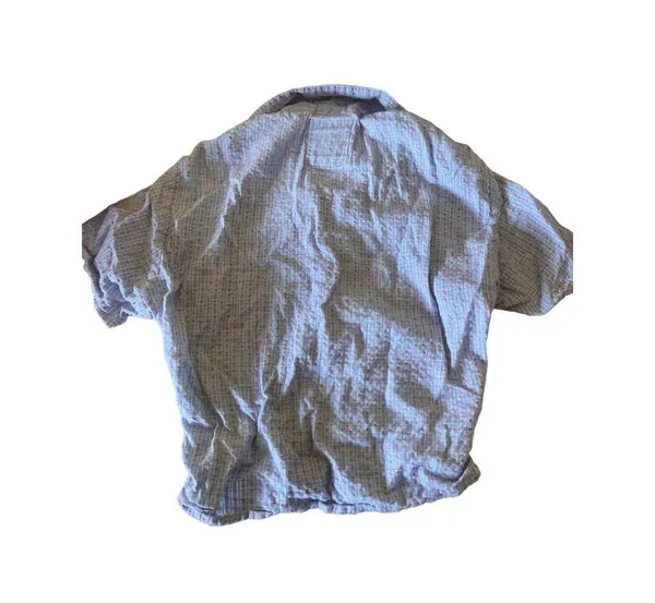 Vintage quirky Cotton shirred front collared women's crop top medium - Image 2