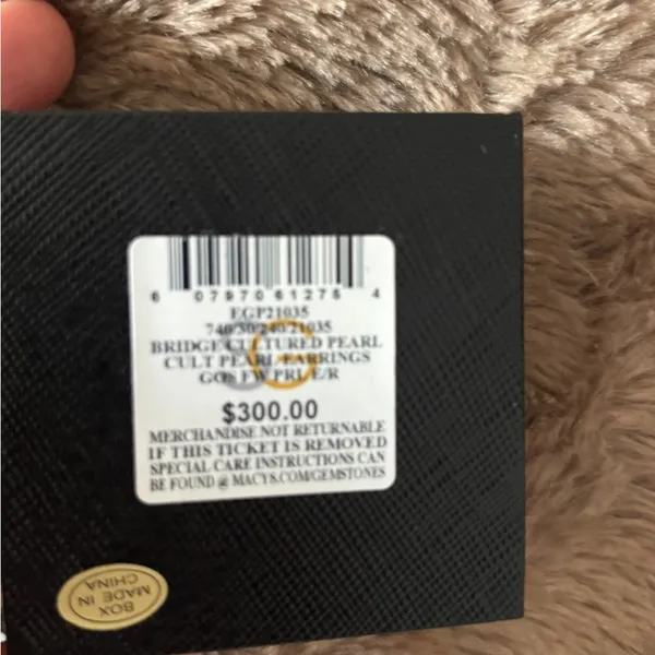 Macys Bridge Cultured Pearl Earrings NWT - Image 5