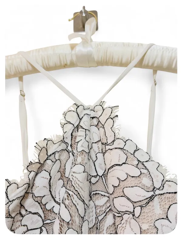 Lulus Women’s Delicate Darling Beige and Ivory Lace Bodycon Mini Dress Size XS - Image 11