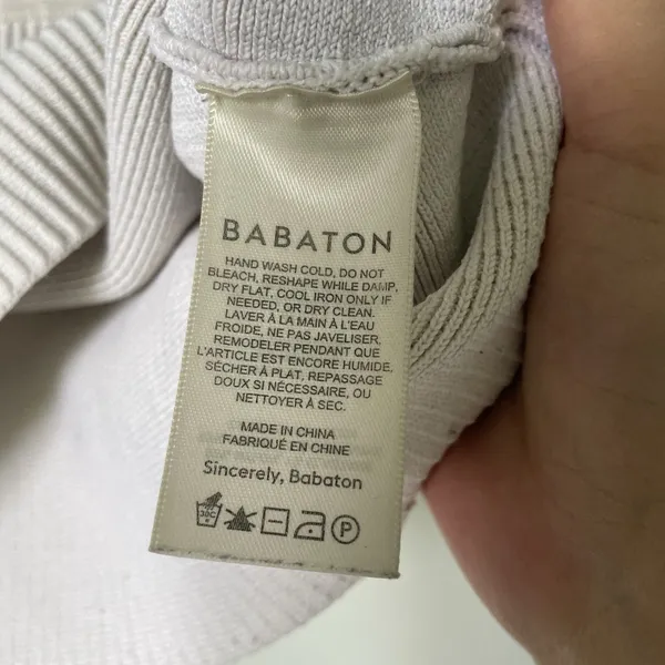 Babaton Aritizia Knit Ribbed Crop Top Tank Top White Cream Women's Small - Image 6