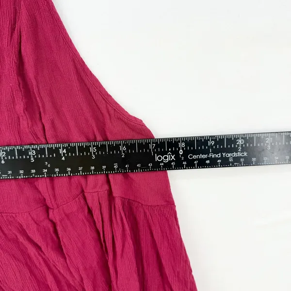 Intimately Free People Tank Top Womens Medium Red Babydoll‎ Mesh Boho Sleeveless - Image 3