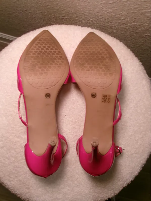 Chinese Laundry Hot Pink Patent Leather Pointed Ankle-Strap Heels - Image 7