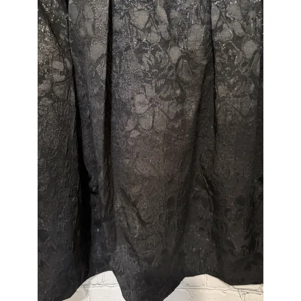 DKNYC Black Shiny Pleated Mini Skirt Size XL - Image 2