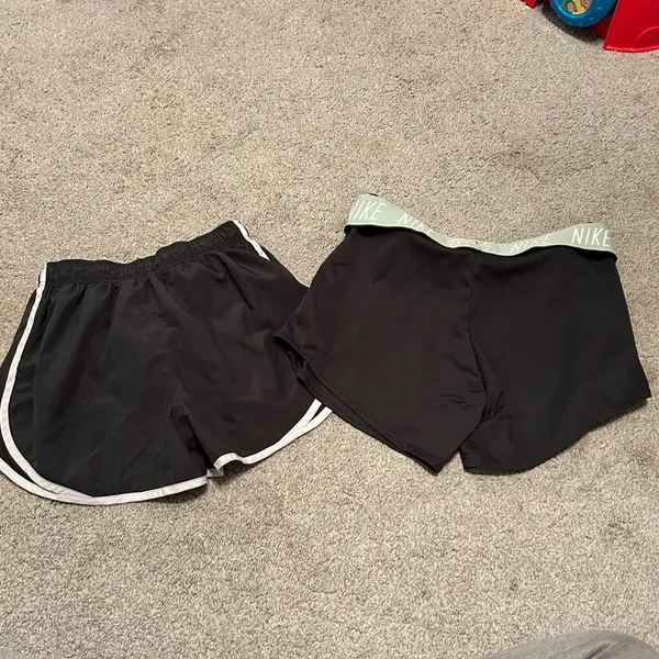 Nike Dri-Fit Black Athletic Running Shorts Women Size S‎ - Image 2