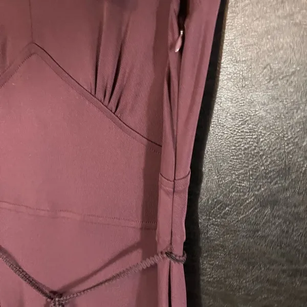 Ann Taylor Plum Color Belted Midi‎ Dress Size 4 - Image 6