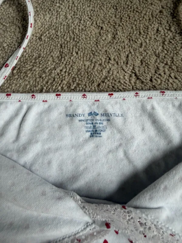 Brandy Melville Heart Print Lace Cami - Image 3