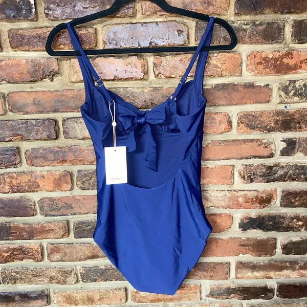 NWT Quince Deep Navy Blue Italian Underwire One-Piece Swimsuit Women's Medium - Image 6