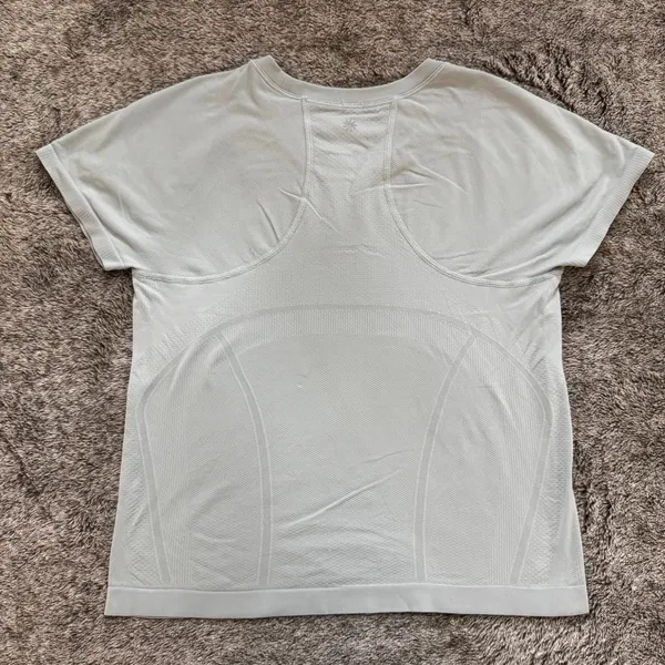 Athleta Momentum Seamless Cropped Tee Women's Large Light Blue/Teal - Image 5