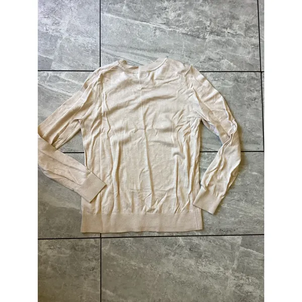 Quince Lightweight Cotton Cashmere Crew Sweater Heather Oatmeal M LB30091-WFVSHP - Image 8
